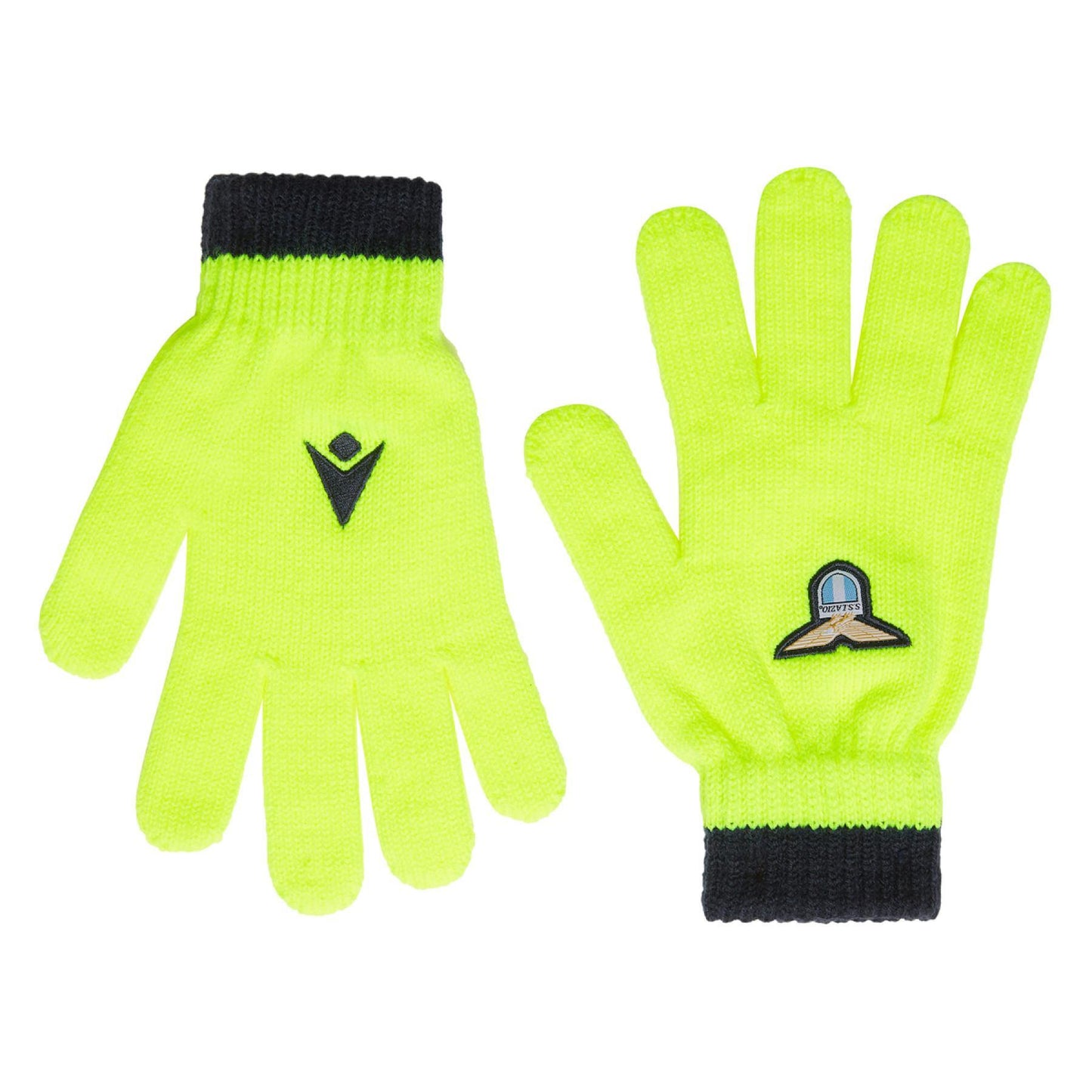 SS Lazio Macron yellow fluorescent gloves 2020/2021