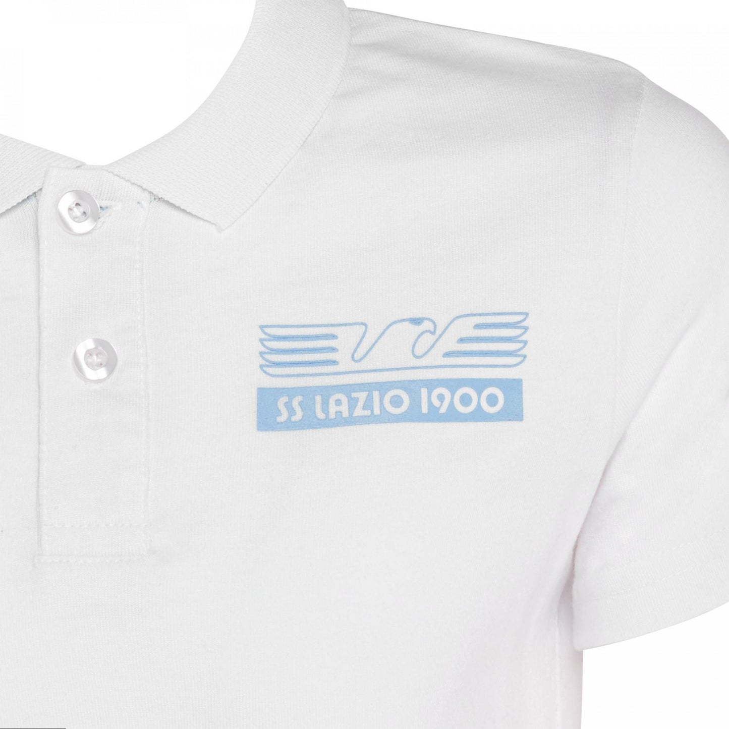 Lazio white fan child's polo Macron