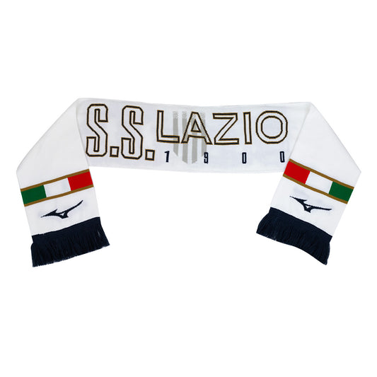 white gold SS Lazio scarf SS LAZIO