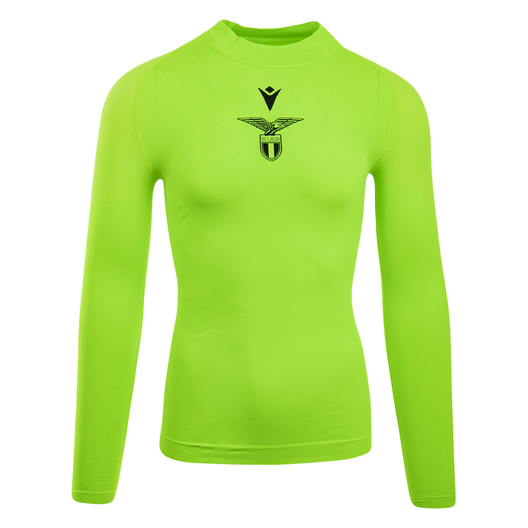 maglia ss lazio a compressione verde fluo macron