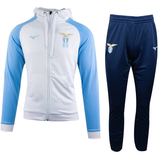 White hooded sweatshirt SS Lazio airy blue Mizuno 2024/2025